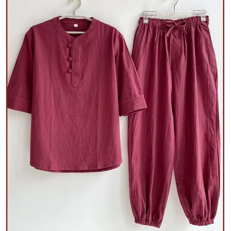 Burgundy suit