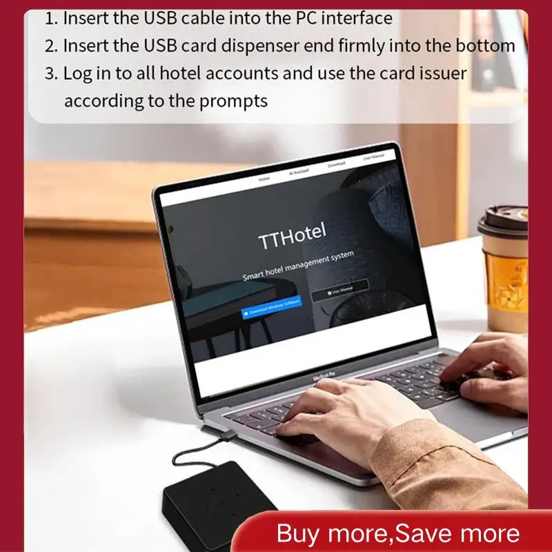 

TTLOCK Card Encoder Smart Card Sensor NFC 13.56M M1 IC Card Reader RFID Chip Scanner For Hotel System Software-AAAE