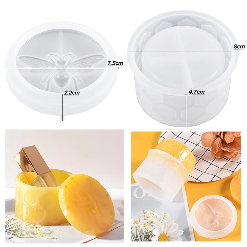 Multi-function Honey Jar Storage Bottle Display Epoxy Resin Silicone Molds Gypsum For DIY Making Findings Epoxy Resin Molds