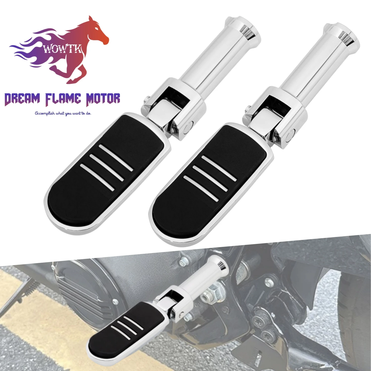 Rear Passenger Foot Pegs Motorcycle Mount Kit For Harley Softail FLSL Breakout Heritage Low Rider ST Fat Bob Boy FXFBS 2018-2024