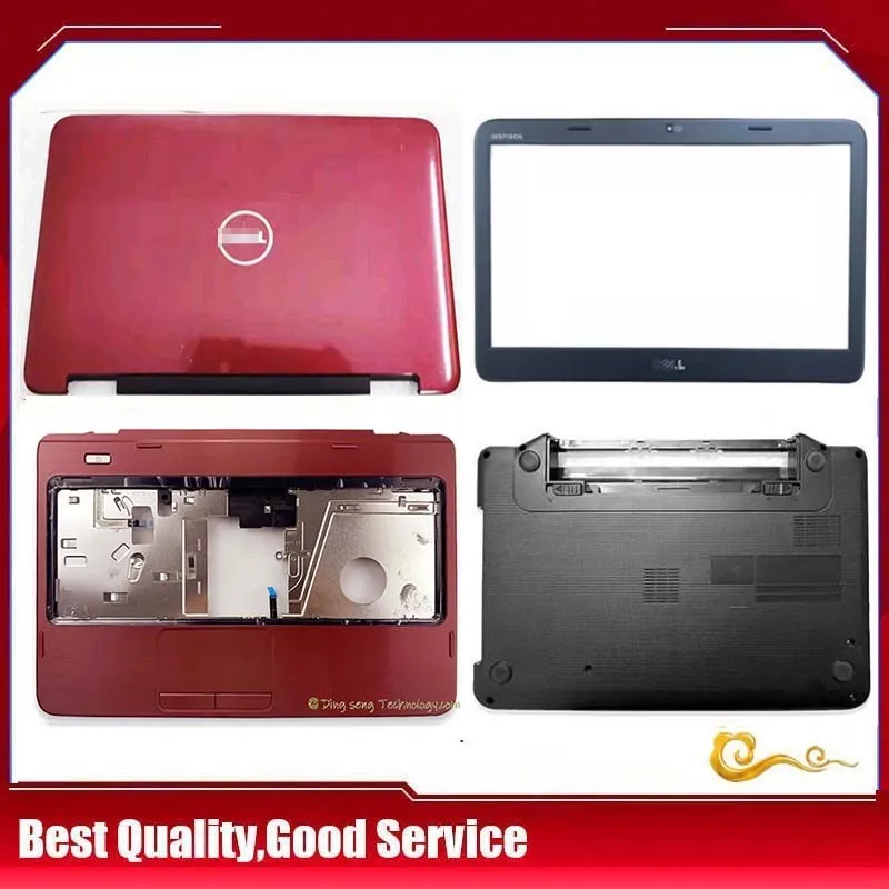 YUEBEISHENG      New/org for DELL Inspiron 14 N4040 N4050 LCD back cover /Bezel /Upper case Touchpad 08H7HW 8H7HW /Bottom case