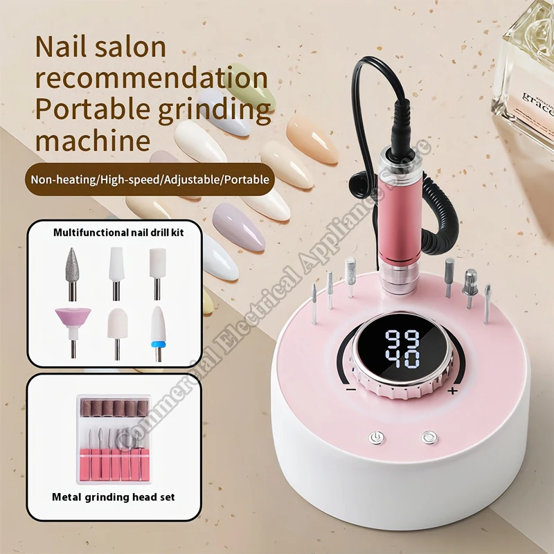 Nail Grinder Desktop Electric Polishing Fingernails Dead Skin Tools Professional Manicure Pedicure Machine Nail Drill