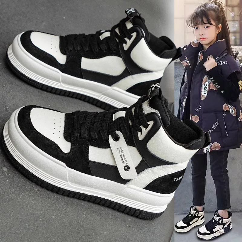 

New Winter Collection! Girls' Lightweight High-Top Athletic Board Shoes | Big Kid Casual Footwear for Autumn-Winter