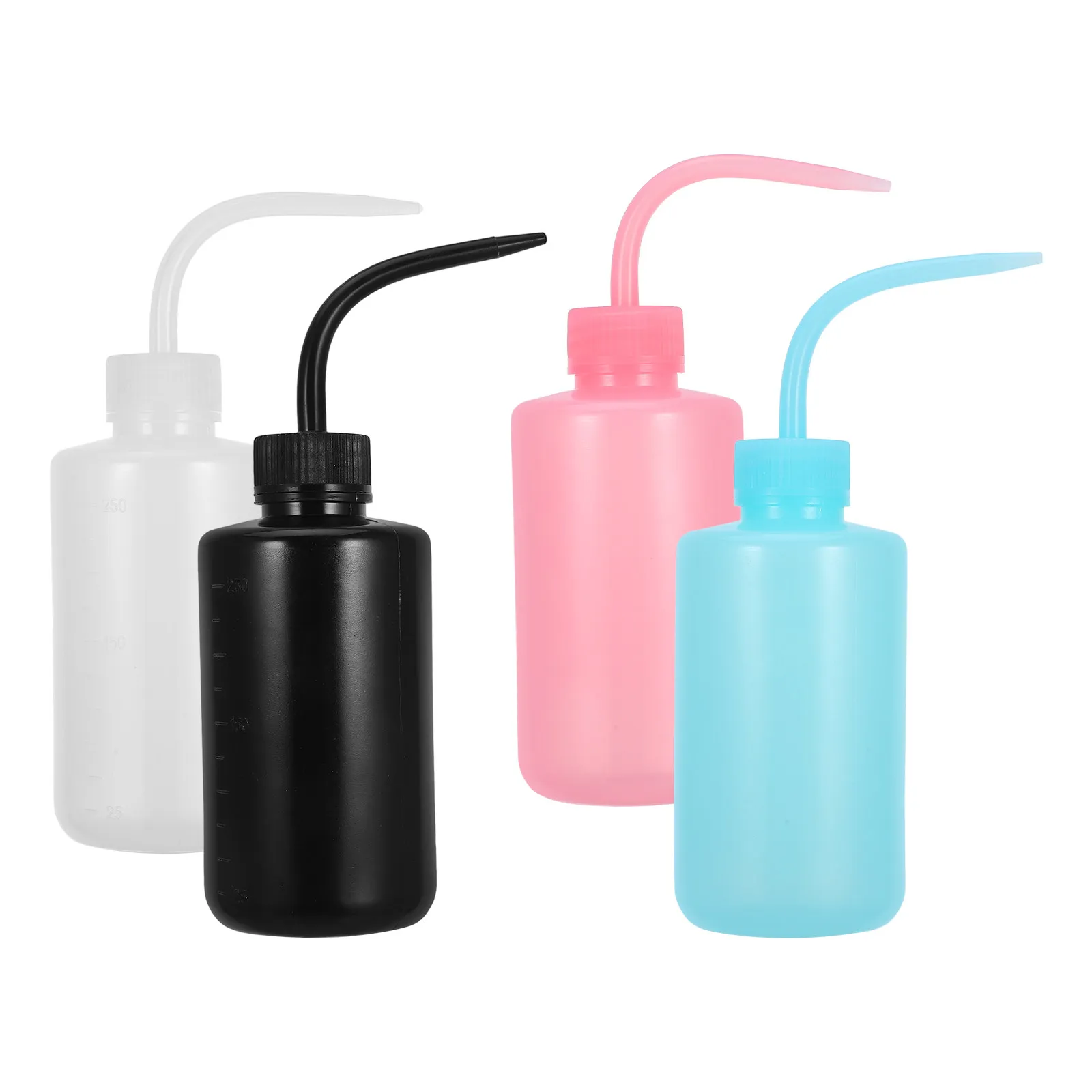 

Набор из 4 флаконов для очистки татуировок, 250 мл, с изогнутым носиком, портативные, герметичные, легкие, для тату-мастеров, для точной промывки