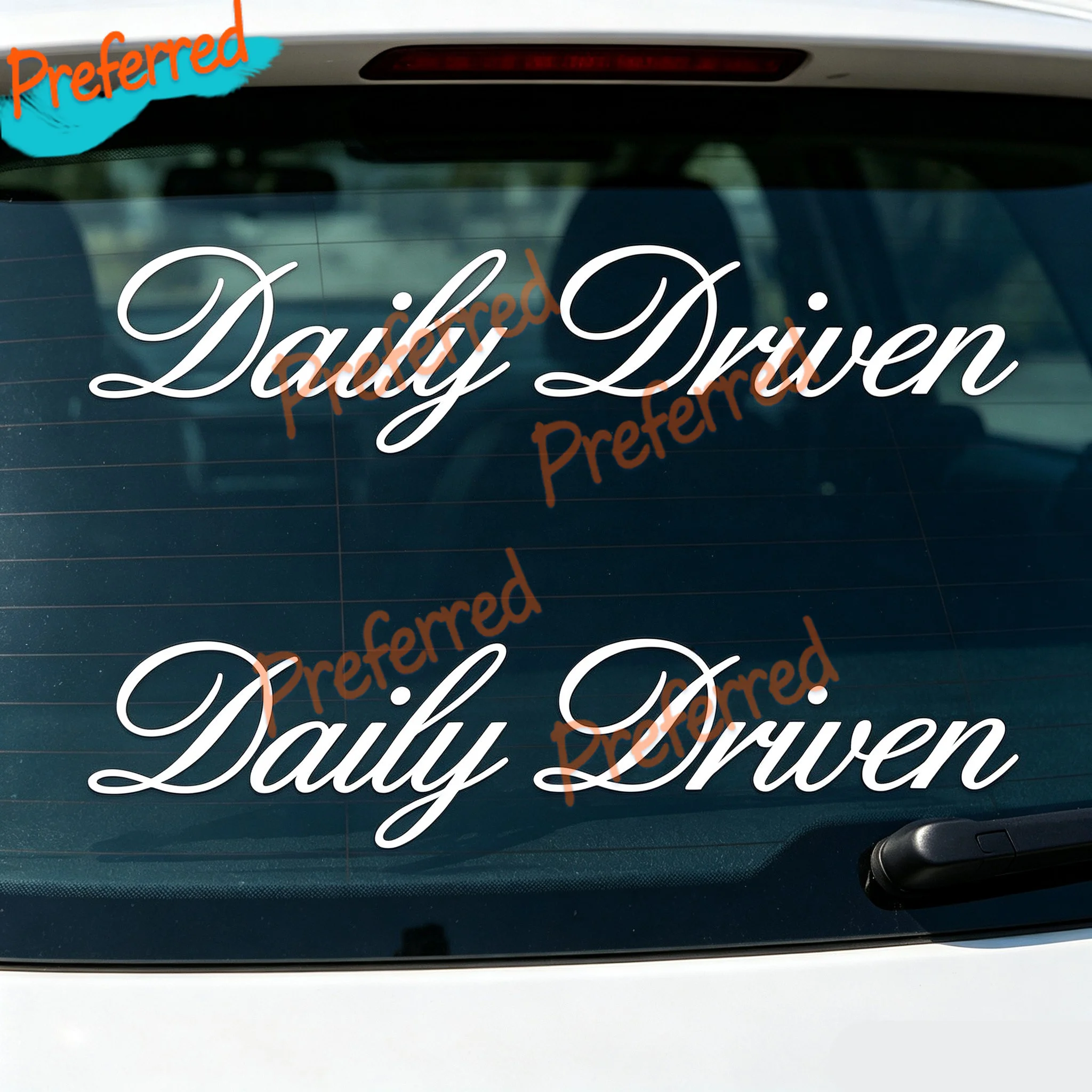 2x Daily Driven Cool Drift King Vinyl Car Window Decal Sticker JDM Stance Ken Customizable in Any Sticker Size - No Background