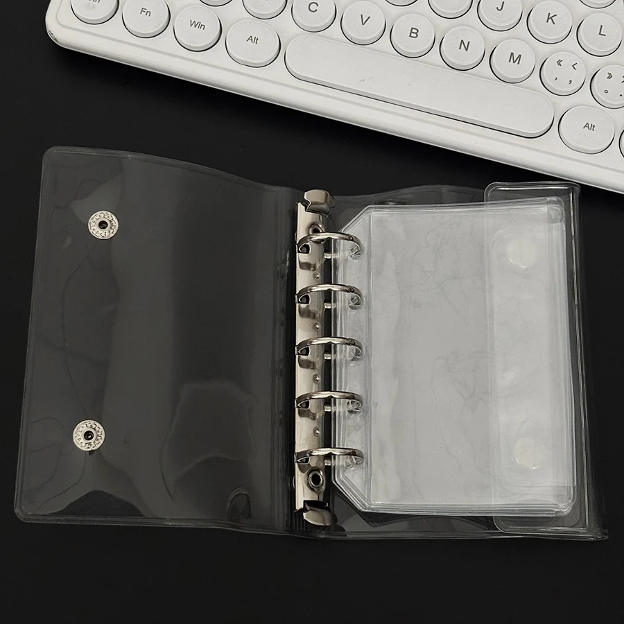 Sharkbang 5 Stück A5/A6/M5 PVC-Bindertaschen, PVC-Ticketaufkleber, Aufbewahrungstaschen, 6 Löcher, transparenter Organizer für Tagebücher – Detail 19