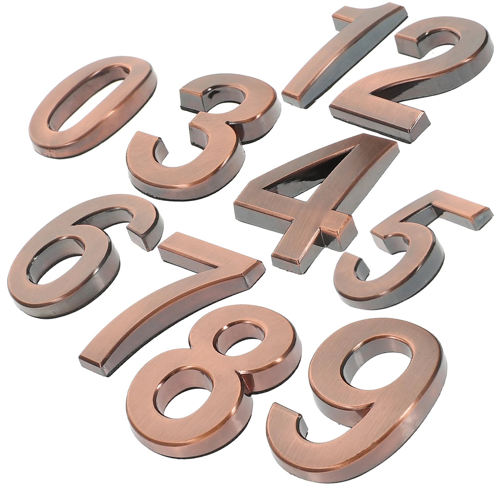 

10pcs Door Numbers Self Adhesive ABS Plastic House Numbers for Doors Apartments Garages Hotels Easy Installation No Screws