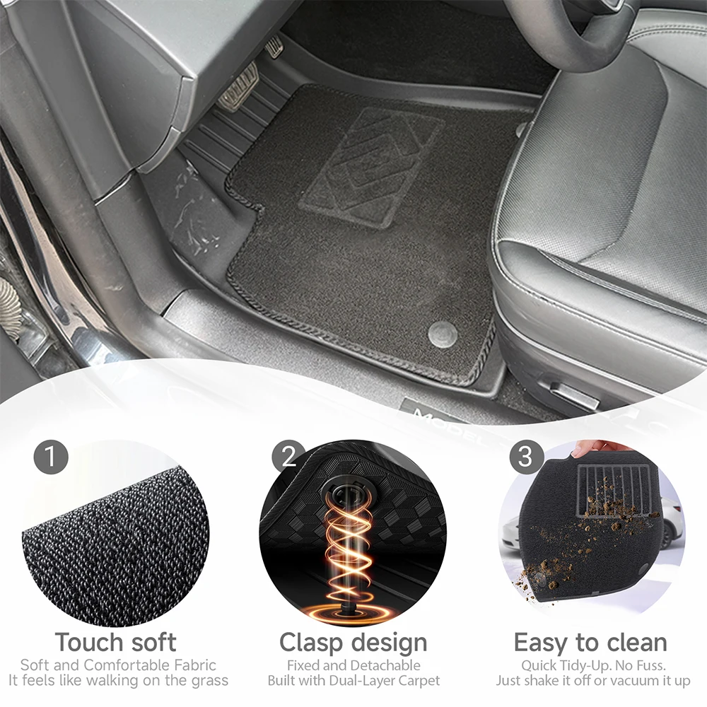 Für Tesla Model 3 Highland Zubehör TPE Bodenmatte Kofferraumauskleidung Wasserdichte Kofferraummatte für Tesla Model 3 Highland 2024-2026 – Detail 6