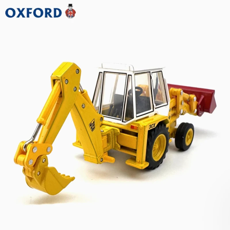 أكسفورد سبيكة 1: 76 مقياس JCB-3CX محمل حفار نموذج سيارة كلاسيكي الكبار هدية تذكارية هواية ولعب #3
