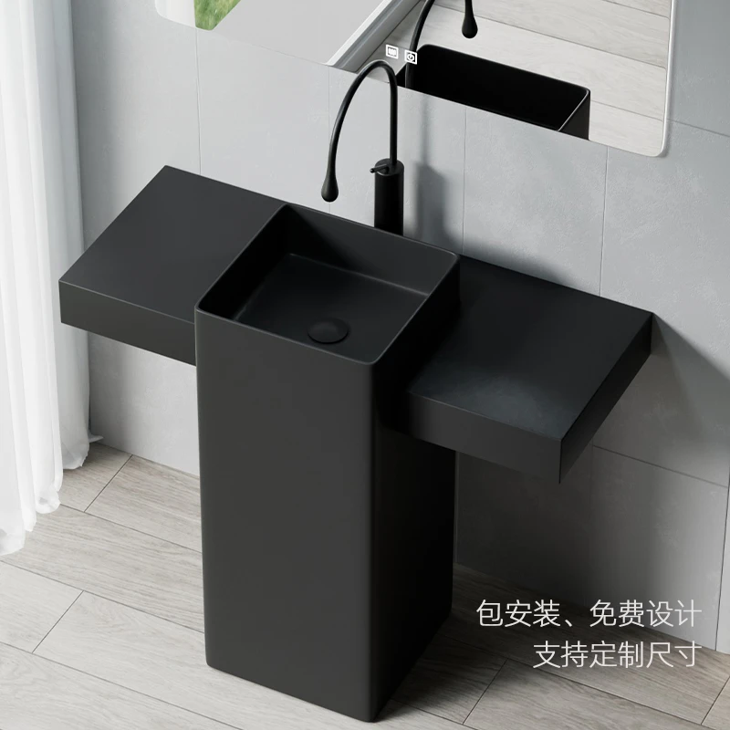 Hanggu Creative Slate Pillar Basin Customized Countertop Pillar Washbasin Washbasin Art Washbasin Platform Integrated