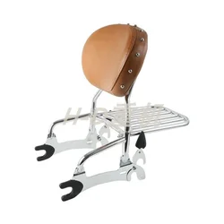 Motorcycle Backrest Sissy Bar With Pad Luggage Rack For Indian Chief Classic Vintage 14-18 Springfield Dark Horse