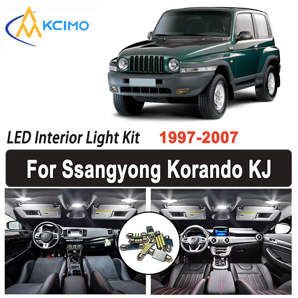 

Kcimo For Ssangyong Korando KJ (1997-2007) Premium Bright LED Interior Dome Map Trunk Light Kit Car Led Lamps Canbus Car LED