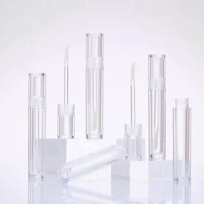 10/30Pcs 5ml โปร่งใสคอนเทนเนอร์ลิปกลอสหลอดรอบ CLEAR เครื่องสําอางค์ Lipgloss Tube บรรจุภัณฑ์ลิปกลอสหลอด Wand