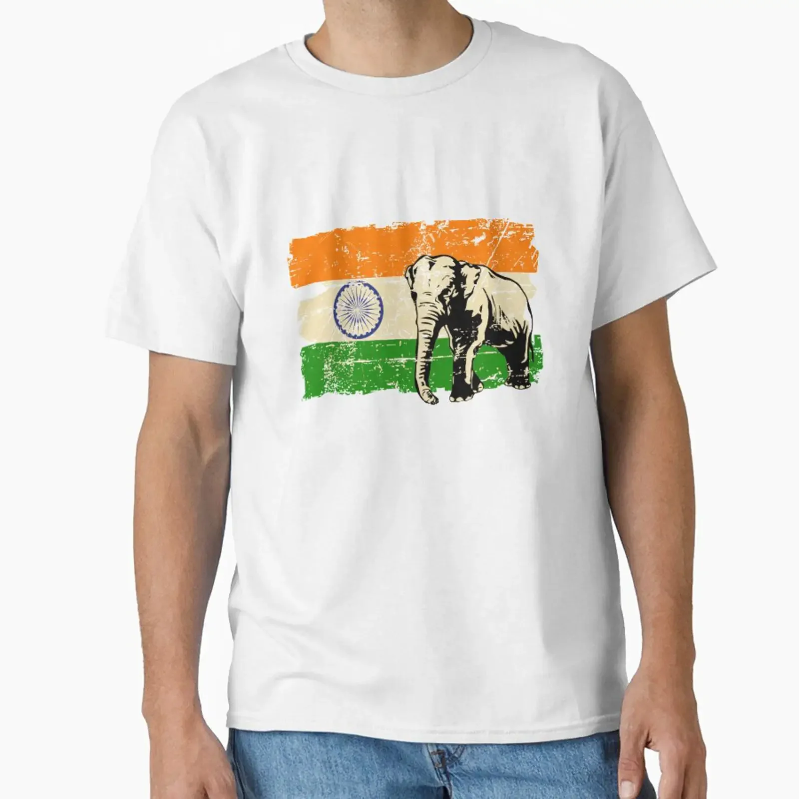 India Elephant Flag Vintage Look designed and sold by Port Stevens vintage Washed Slightly Comfortable Stretched Stylish