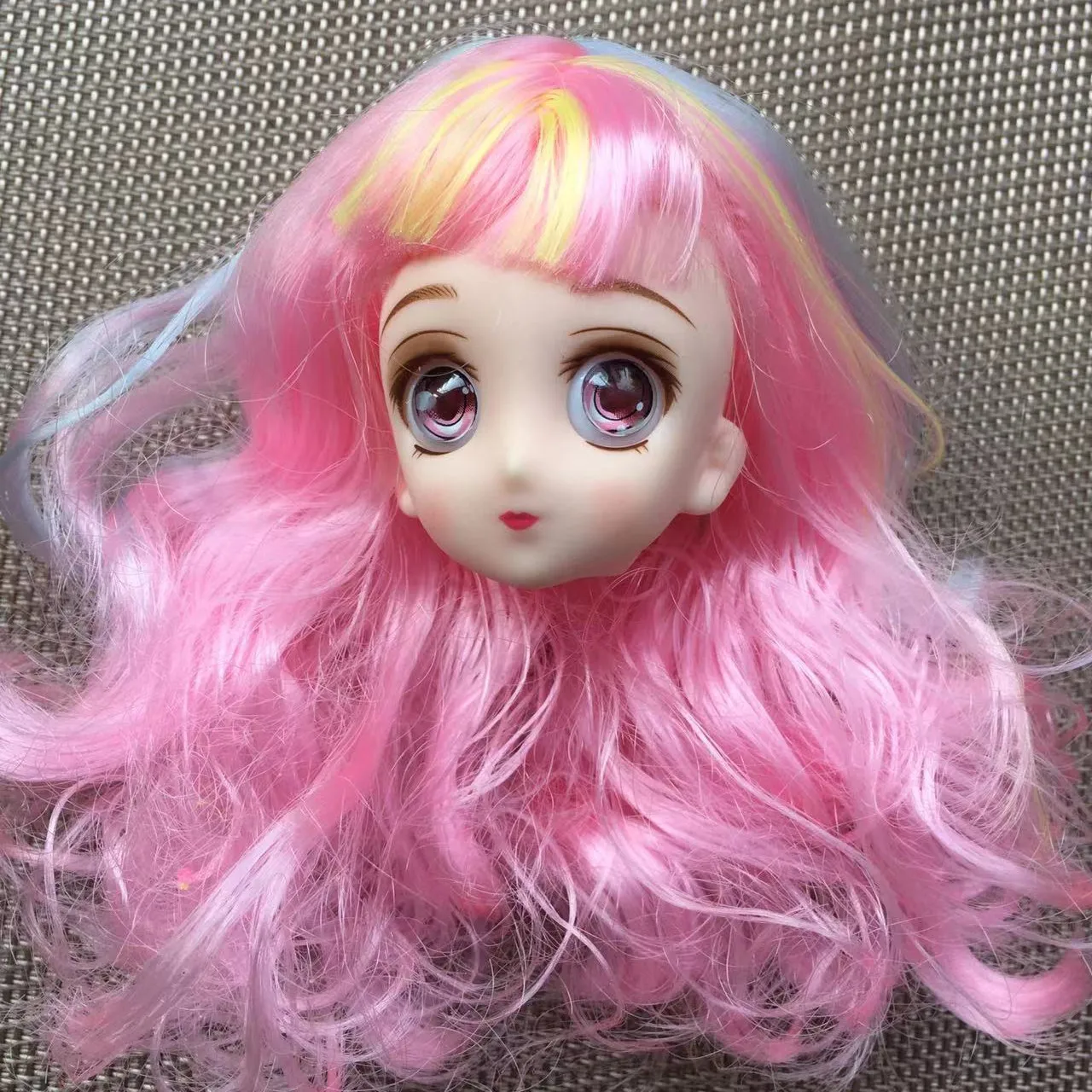 1/4 인형 다채로운 가발 1/인형 머리 가발 소녀 장난감 DIY 블랙 퍼플 브라운 핑크 블루 레드 인형 부품 원래 액세서리 소녀 선물