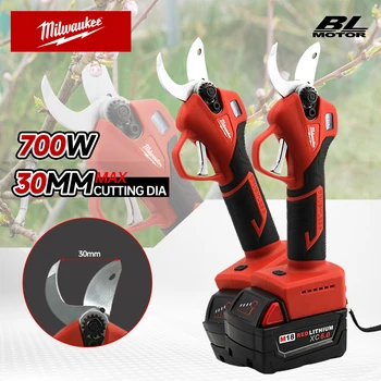 Milwaukee-tijeras eléctricas sin escobillas M18, batería, tijeras de podar inalámbricas, cortador de ramas de árbol y jardín, herramientas eléctricas