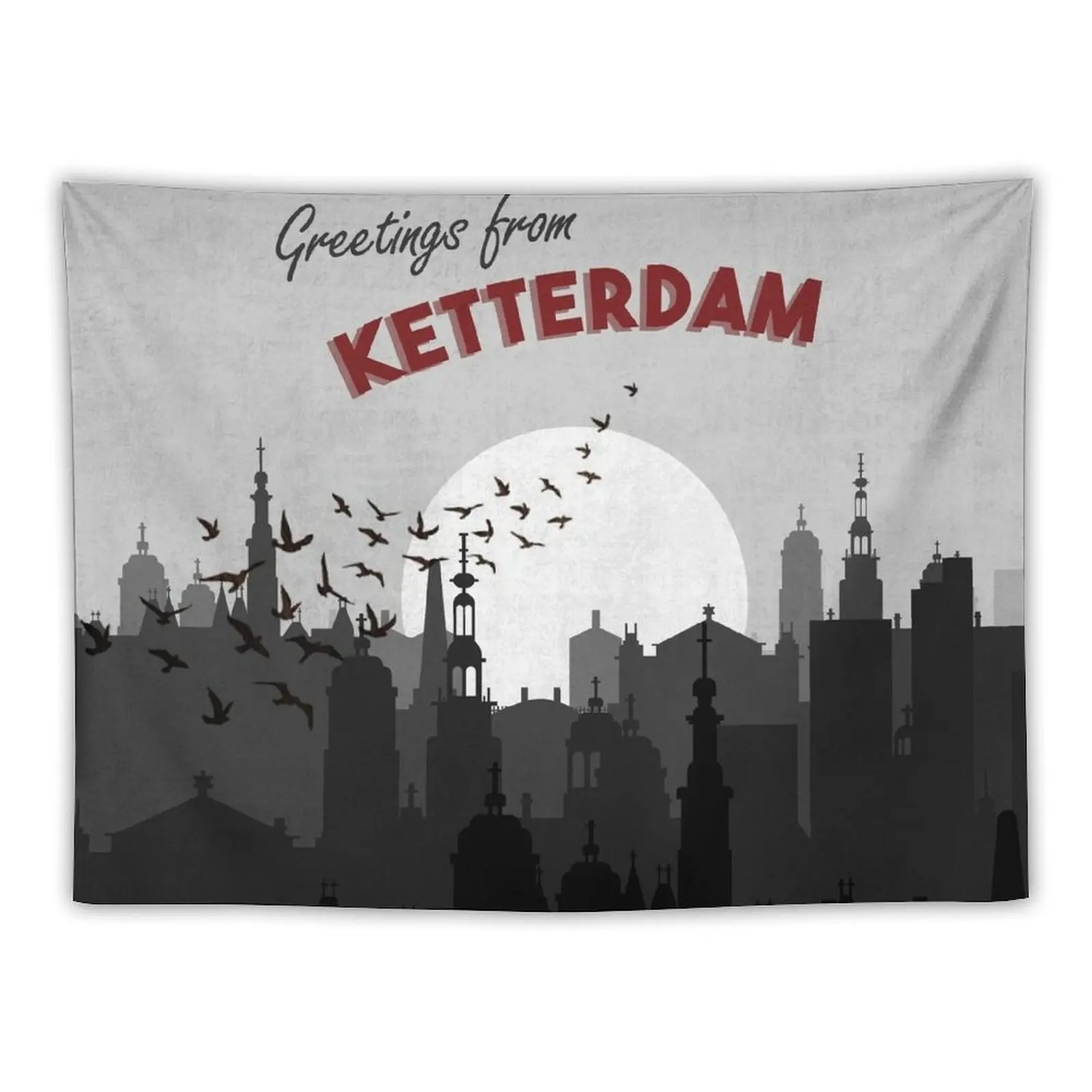 

Greetings from Ketterdam Six of Crows Postcard Art Tapestry Wall Decoration Items Decoration Bedroom Tapestry