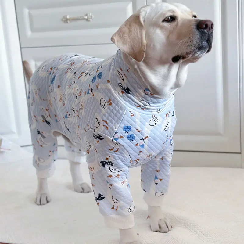 

Одежда для больших собак на четырех ножках Одежда для больших собак Осень и зима Лабрадор с золотыми волосами морозостойкая защита локтей