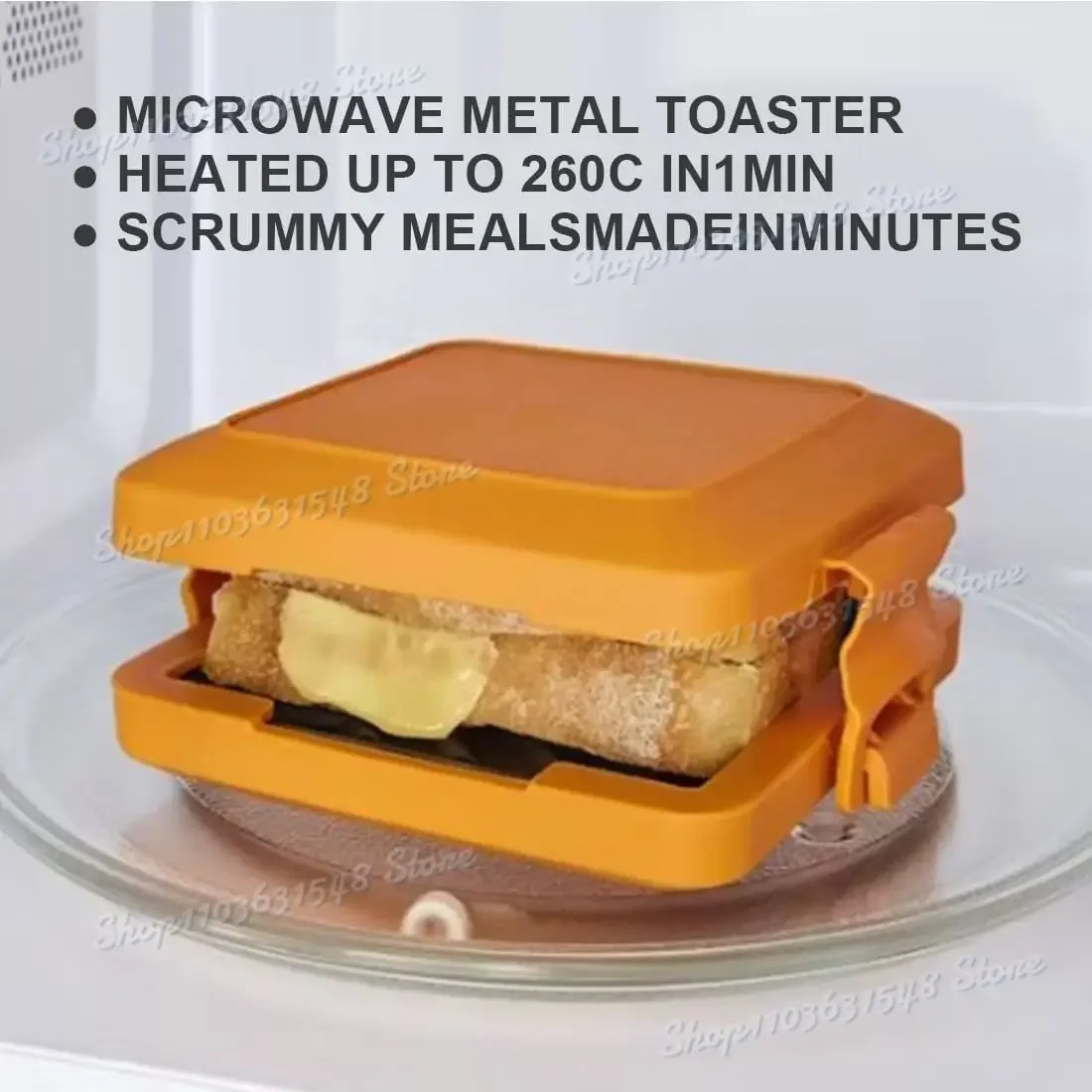 Microwave Toastie Maker - Micro Munchy, Microwave Toastie Sandwich Maker,Mini Breakfast Sandwich Maker Cooked,Time Saving,Fast