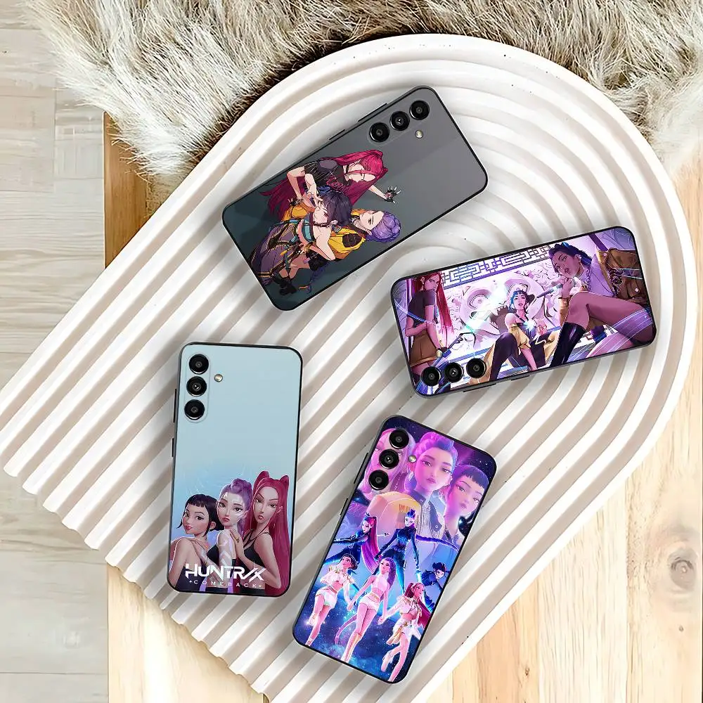 

Demon H-Hunters H-Huntrix Phone Case For Samsung Galaxy A73,31,32,72,41,53,52,71,22,5G,Note,J7,8,9 Soft Black Cover