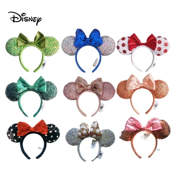 2025 Son Disney Mickey Mouse Kulak Bandı Eğlence Parkı Festivali Parti Hairband Cosplay Peluş Yetişkin/Çocuk Saç Aksesuarı