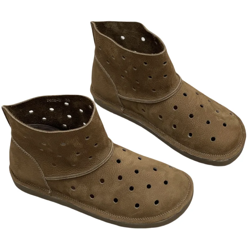 

GKTINOO женские летние ботинки из натуральной кожи, новинка 2023 года, универсальные сандалии с круглым носком и плоской подошвой из мягкой воловьей кожи, полые сандалии