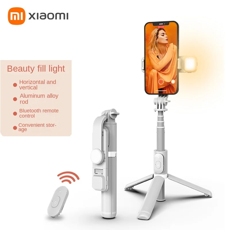 

Xiaomi Portable Selfie Stick Smart Phones Stick Telescopic Pole Stand with Fill Light Shutter Remote Control Bluetooth Tripod