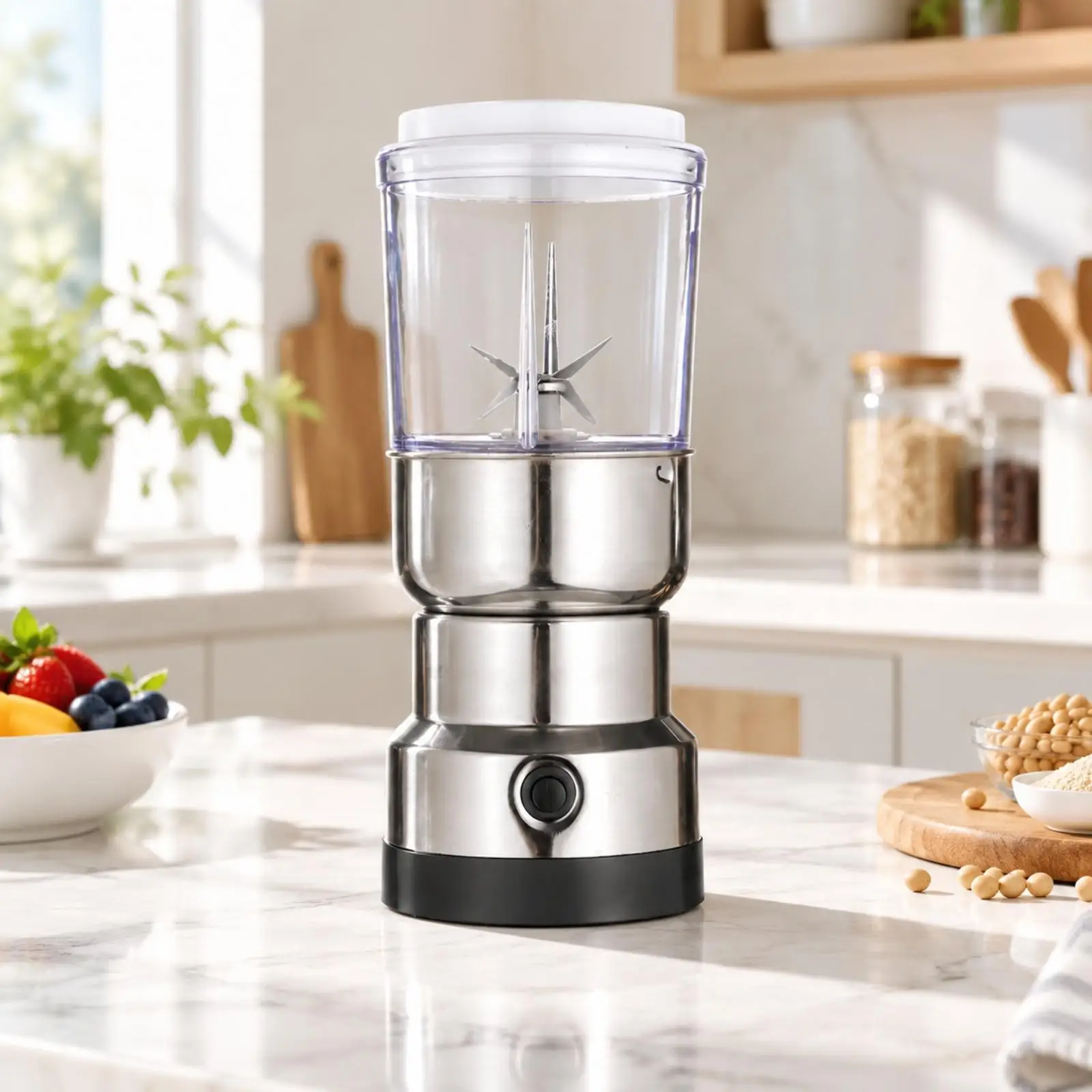 Compact Countertop Juicer and Grinder Machine Stainless Steel Body for Kitchen Food Processing