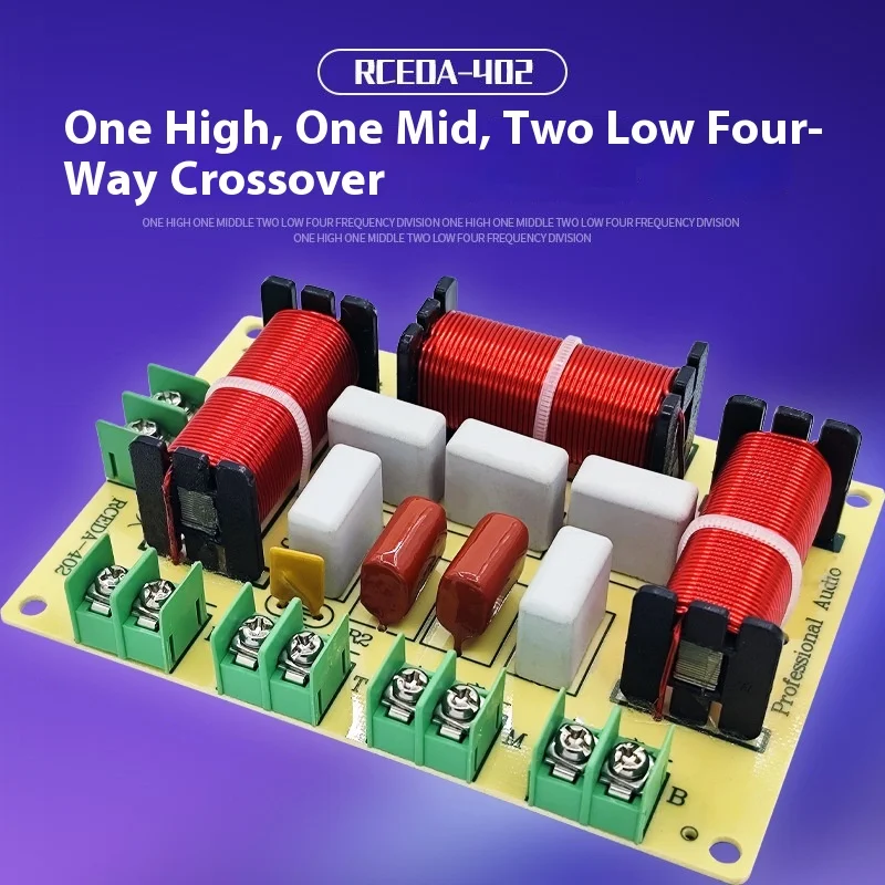 Frequency Divider Crossovers Filters Speaker 4 Way Treble Alto Bass Frequency Divider Module Board One High, One Medium, Two Low