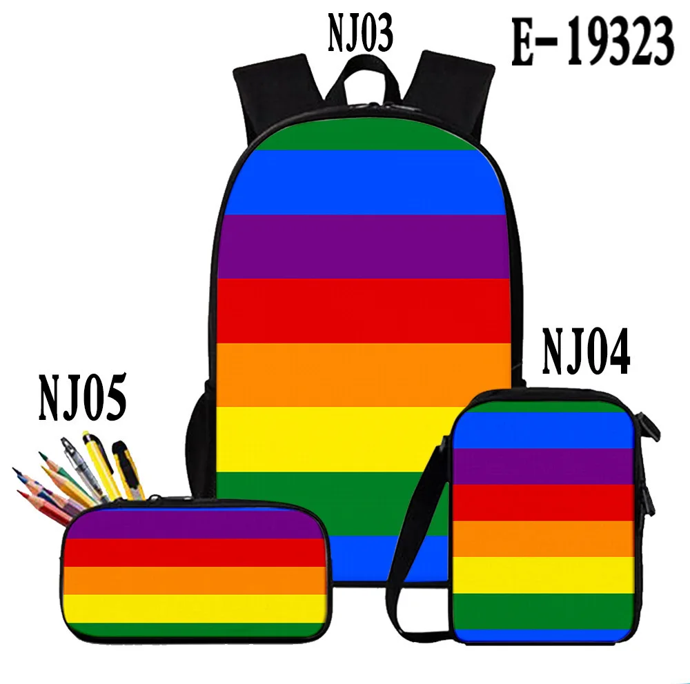 

3 шт./комплект, Молодежные разноцветные дорожные сумки для ЛГБТ