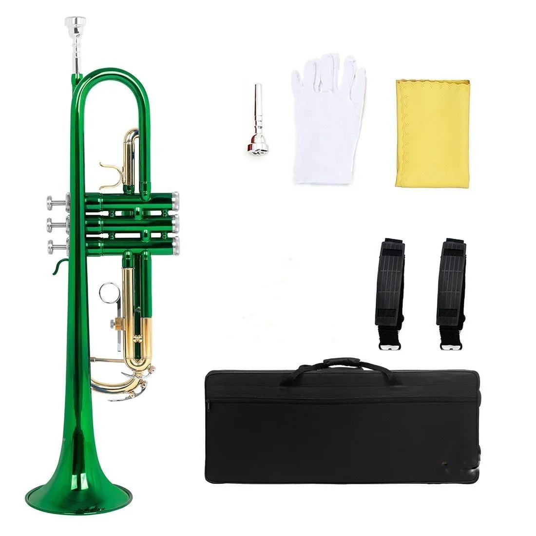 Colorful Trumpet B-flat Three-valve Trumpet Children Adults Beginners Professional Performance Western Musical Instrument