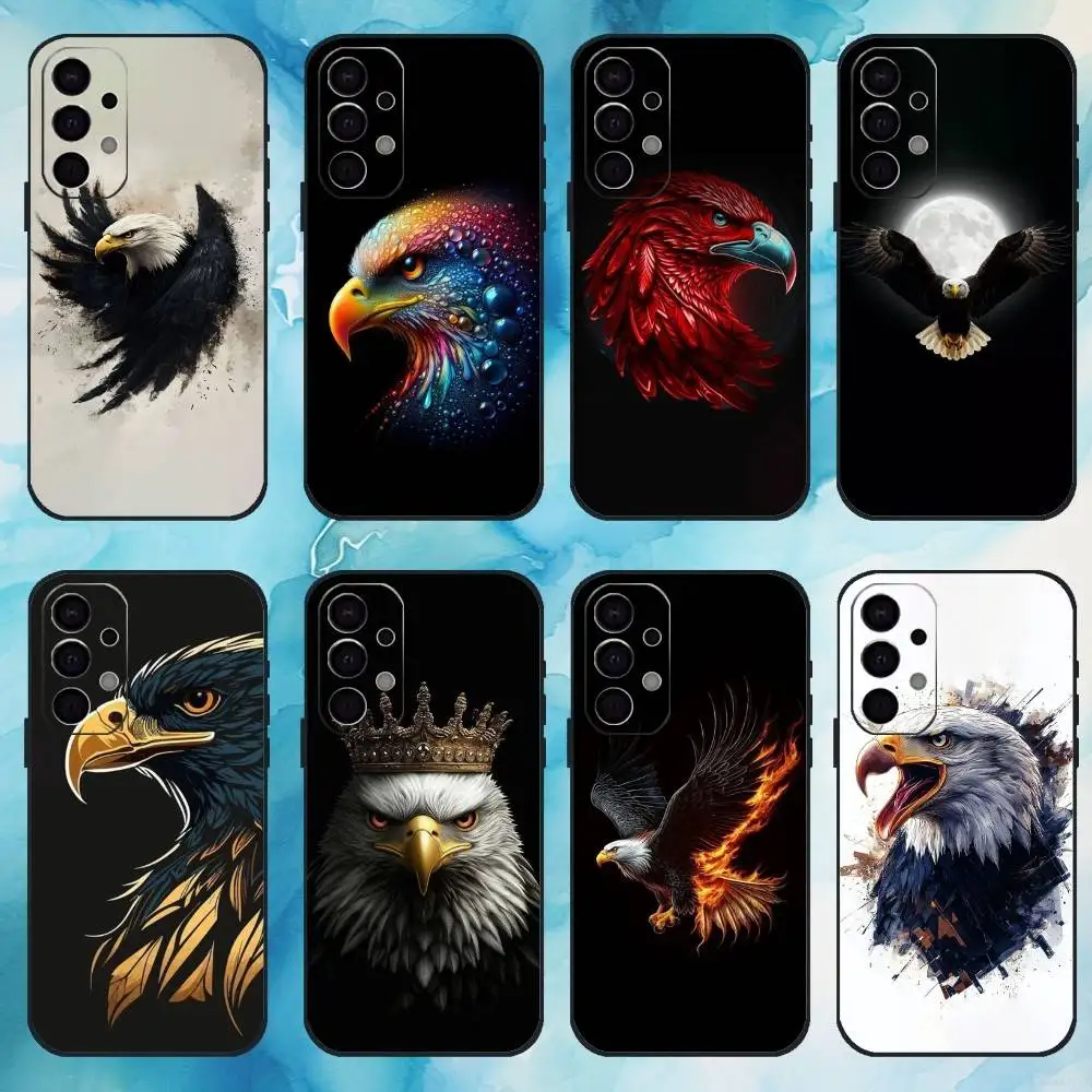 

Birds COOL Eagle Phone Case For Samsung Galaxy A73,A72,A71,A70,A53,A52,A51,Others Soft Black Cover