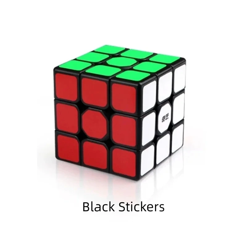 3x3 kubuspuzzel QiYi 3x3x3 magische kubussen wit zwart snelheidspuzzel ​ Professionele Cubo Magico speelgoed verjaardag kerstcadeaus voor kinderen