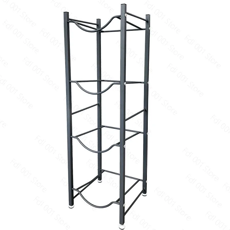 4‑Tier Water Bottle Storage Rack European Style Floor Standing Organizer for Home Office Living Room