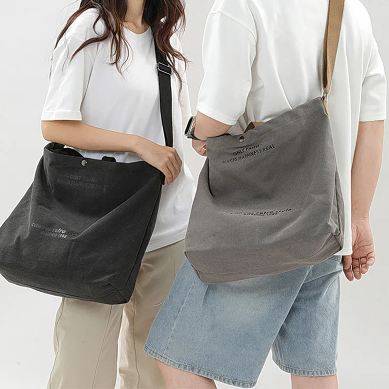 

Canvas bag, women's bag, 2023 new item, large capacity, retro student handbag, class bag, shoulder bag, crossbody bag