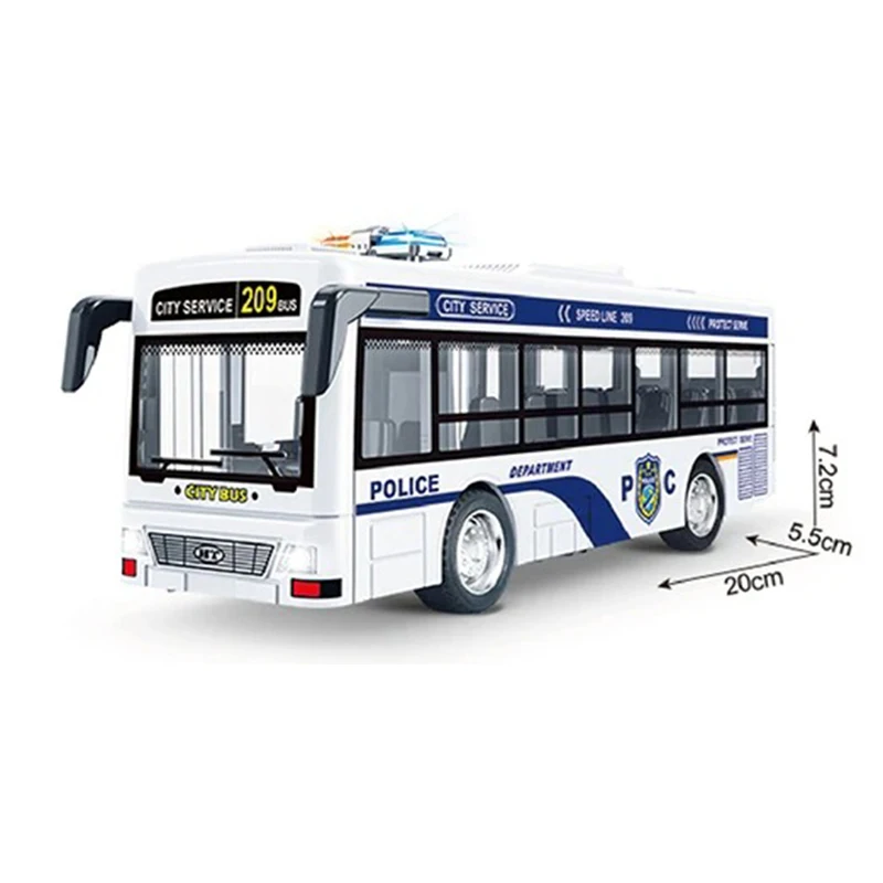 نموذج حافلة مقلد للأطفال يفتح الباب مع تأثير الضوء والصوت بالقصور الذاتي لعبة حافلة لمشاهدة معالم المدينة للأطفال لعيد الميلاد #6