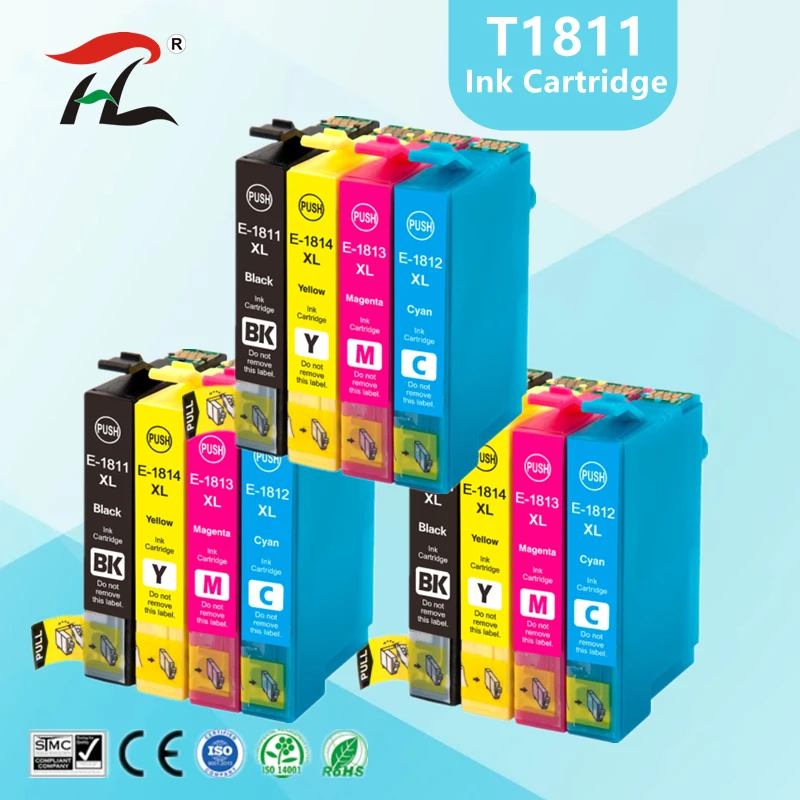 מוצרי דיו תואמים ל-EPSON 18XL T1811 T1814 XP312 XP205 XP225 XP212 XP215 XP302 XP412 XP402 XP415 – ביקורת מפורטת על 332 E0481