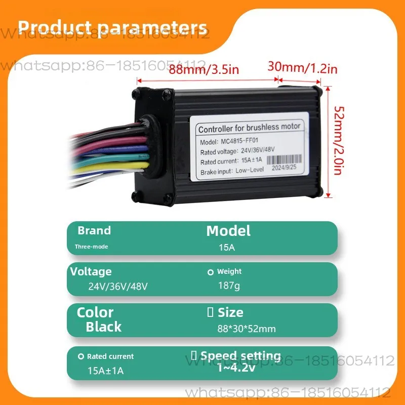 Mountain Bike Power Modification Accessories 15A Three-mode Sine Wave Controller  Instrument Combination Electric Bike Modifiy