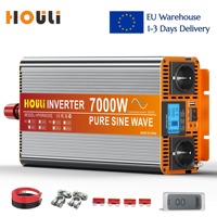 Inversor 12v 230v Onda Pura 3500W/7000W Convertidor de Corriente Conversor 12v a 220v Transformador con Control Remoto