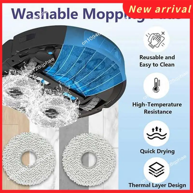 N89R 12 قطعة وسادة ممسحة لـ Ecovacs T30S / T30S AI / T30S COMBO / T30S PRO / T30S PRO OMNI روبوت فراغ كفاءة تنظيف محسنة