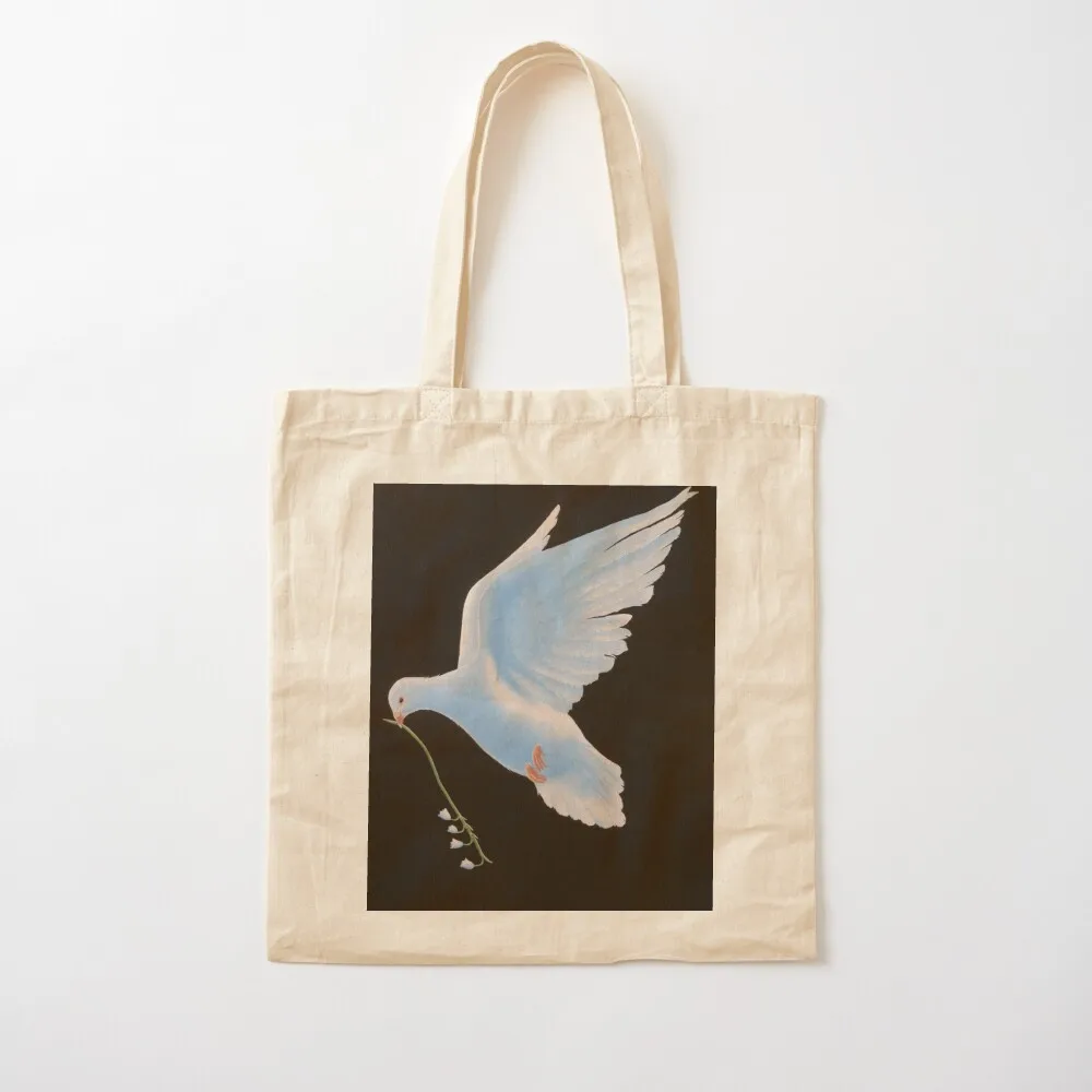 

dove oil painting on canvas Tote Bag Shopper handbag female bag bags woman 2025 Candy bags
