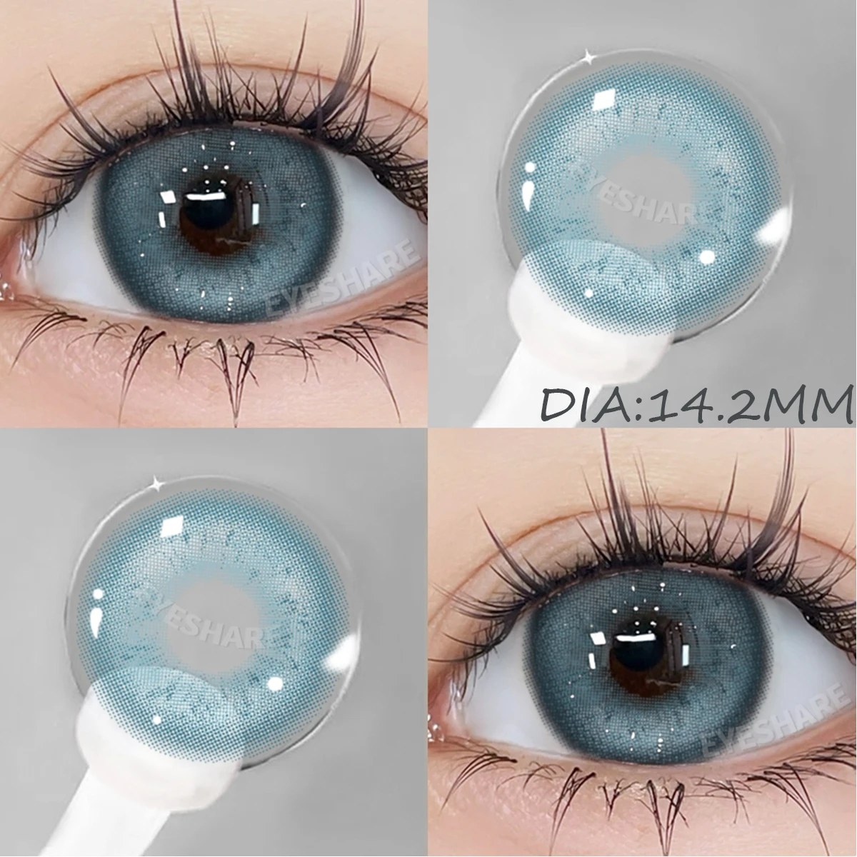 EYESHARE 1 Paar modische farbige Kontaktlinsen für Augen, lila Farbkontakte, rote Linsen, rosa, weiche Linsen, Schönheits-Make-up, jährlich