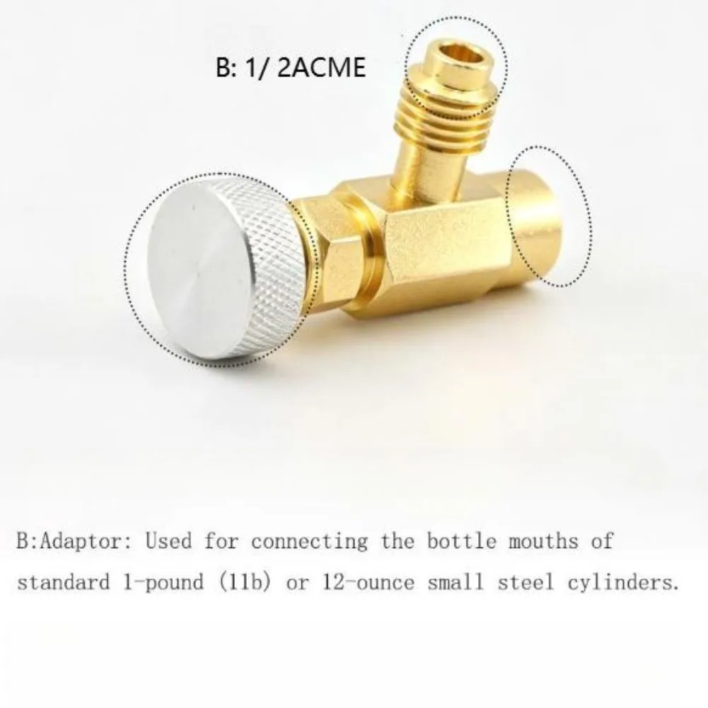 AC System Check Valve for One Way Flow Preventer for Automotive Use with Standard Filling Hose Compatibility