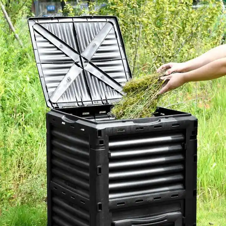 

300L Large Easy Assemble Durable Recycled Outdoor Compost Aerators Bin Composter Plastic Composteur Wholesale Compost Bins