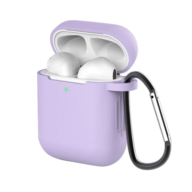 Silicone Cases For Airpods 1/2 Luxury Wireless Earphone Protective Cover Anti-drop Housing For With Hook Headphone Accessories