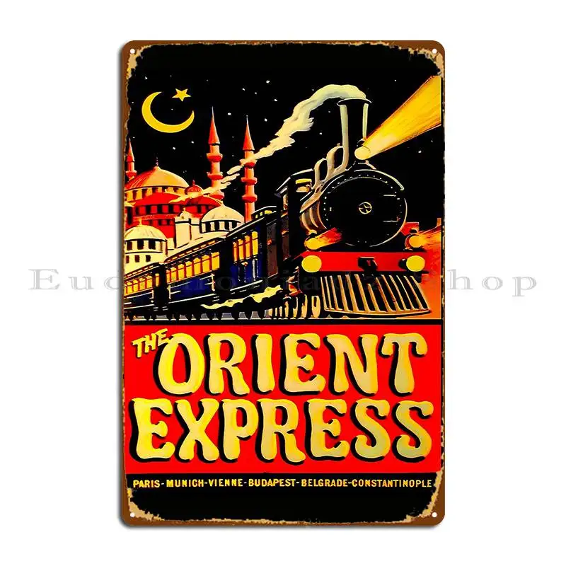 Orient Express Vintage 1936 Passenger Train Advertising Print Metal Plaque Poster Club Cinema Designing Garage Tin Sign Poster