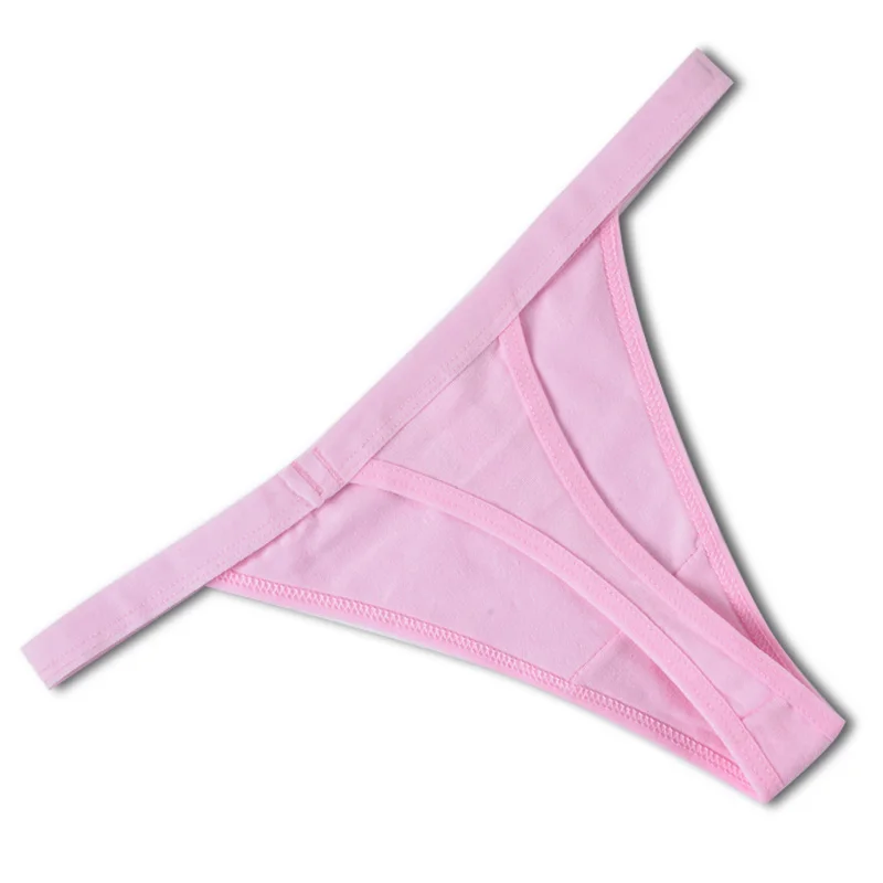 5Pcs Sexy Cotton Thongs Low Waist Seamless Female Comfortable Lingere Underpants Breathable Underwear Women G String