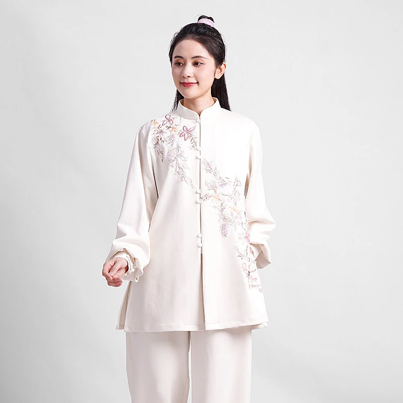 New Style Tencel Cotton Autumn Winter Original Tai Chi Suit Chinese Style Training Martial Arts Performance Team Set Design