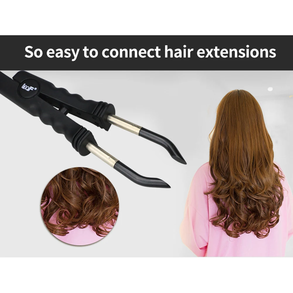 Loof Hair Extension Fusion Connector Hair connector / Hair Extension Fusion Iron / European plug 220V / US plug 110V Black Pink