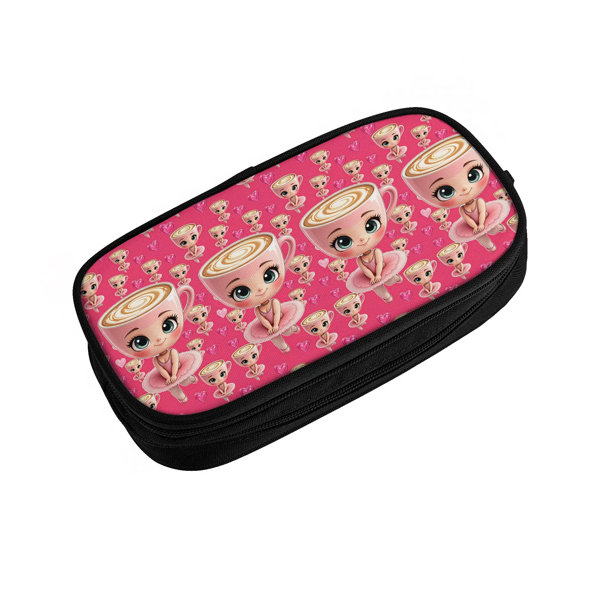 Italian Brainrot Ballerina Cappuccin Kawaii Pencil Cases Boy Girl Large Capacity Funny Meme Pencil Bag School Supplies